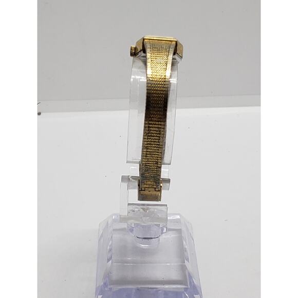 Timex women\'s watch. Small hexagon gold face. Gold band main image 7